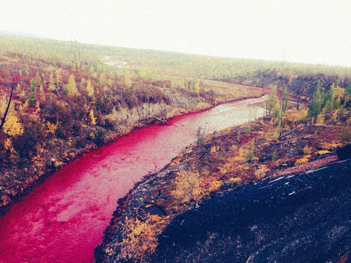 Течение реки красная